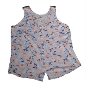 Size 1X plus ladies button up tank